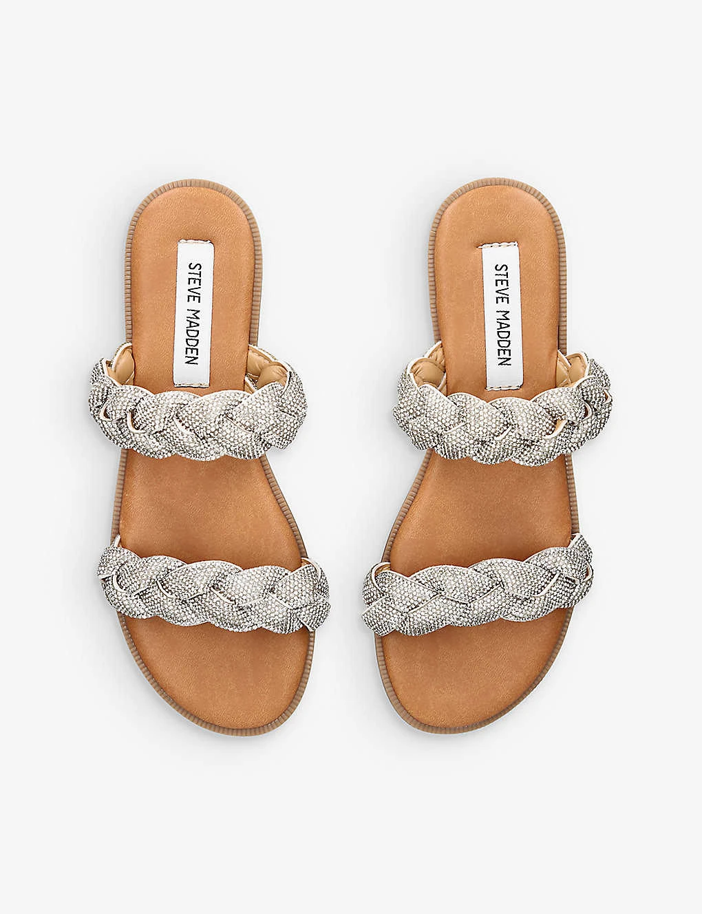 Steve Madden Silver Crystal-embellished Rubber Sandals 4 Steve Madden Silver Crystal-embellished Rubber Sandals - Image 2