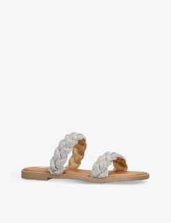 Steve Madden Silver Crystal-embellished Rubber Sandals 8 Steve Madden Silver Crystal-embellished Rubber Sandals -Dune Shop R04122915 SILVER ALT02