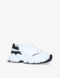 Dolce & Gabbana Daymaster Leather Low-top Trainers -Dune Shop R04128572 WHITEBLK ALT02
