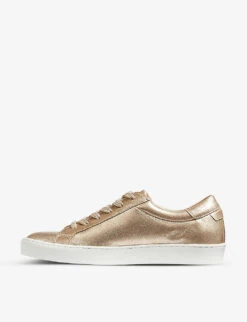 Jasper Low-top Metallic-suede Trainers 8 Jasper Low-top Metallic-suede Trainers -Dune Shop R04128606 GOLGOLD ALT02