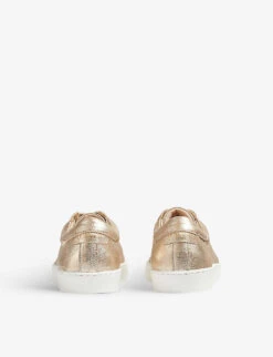 Jasper Low-top Metallic-suede Trainers 9 Jasper Low-top Metallic-suede Trainers -Dune Shop R04128606 GOLGOLD ALT03