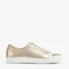 Jasper Low-top Metallic-suede Trainers 1 Jasper Low-top Metallic-suede Trainers -Dune Shop R04128606 GOLGOLD M