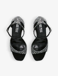 Paris Texas Holly Fiona Stud-embellished Suede Heeled Sandals 7 Paris Texas Holly Fiona Stud-embellished Suede Heeled Sandals -Dune Shop R04130148 BLKOTHER ALT01