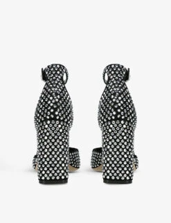 Paris Texas Holly Fiona Stud-embellished Suede Heeled Sandals 9 Paris Texas Holly Fiona Stud-embellished Suede Heeled Sandals -Dune Shop R04130148 BLKOTHER ALT03