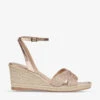 Santana Metallic-rope Wedge-heel Sandals -Dune Shop R04130222 PINROSEGOLD M