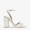 Florance Square-toe Buckle-strap Leather Heeled Sandals -Dune Shop R04130224 WHIWHITE M