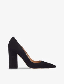 June Block-heel Suede Courts