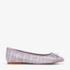 Kara Toe-cap Tweed And Leather Ballerina Pumps 2 Kara Toe-cap Tweed And Leather Ballerina Pumps -Dune Shop R04130238 PURLILAC M