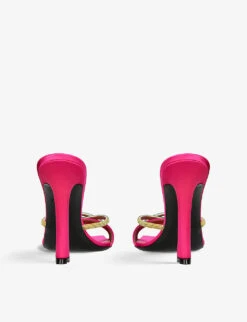 Lust Crystal-embellished Satin Heeled Mules 9 Lust Crystal-embellished Satin Heeled Mules -Dune Shop R04131078 PINK ALT03