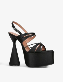 Belle 150 Leather Platform Sandals -Dune Shop R04131079 BLACK ALT02