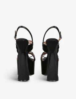 Belle 150 Leather Platform Sandals -Dune Shop R04131079 BLACK ALT03