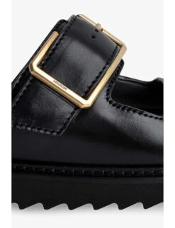 Zadig & Voltaire Cecilia Alpha Double-strap Cleated-sole Leather Sandals -Dune Shop R04134396 NOIR ALT04