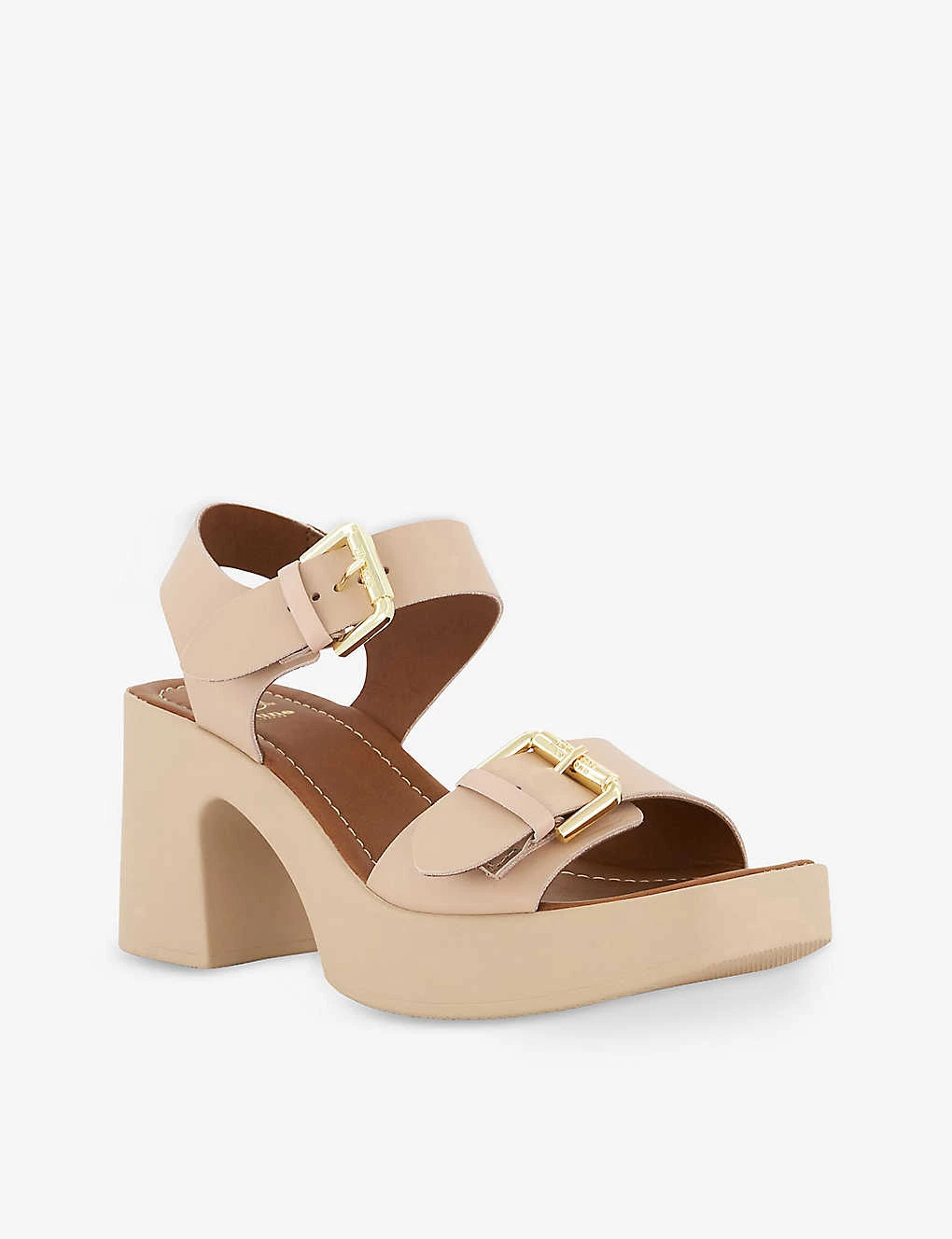 Dune Jenies Two-buckle Leather Platform Sandals 5 Dune Jenies Two-buckle Leather Platform Sandals - Image 3