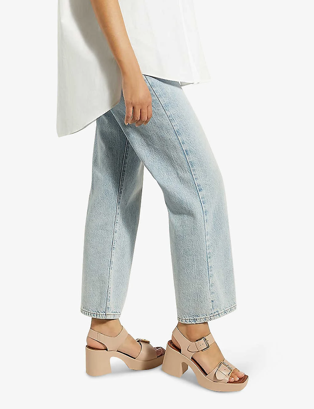 Dune Jenies Two-buckle Leather Platform Sandals 7 Dune Jenies Two-buckle Leather Platform Sandals - Image 5