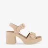 Dune Jenies Two-buckle Leather Platform Sandals -Dune Shop R04136896 BLUSHLEATHER M