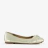 Dune Hanson Twist-knot Leather Ballet Flats -Dune Shop R04136897 GOLDLEATHER M