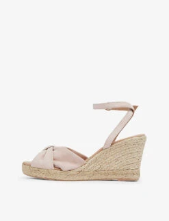 Angela Suede Espadrille Sandals -Dune Shop R04138296 PINPALEPINK ALT02