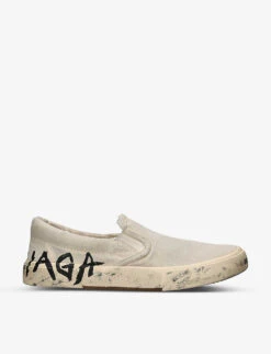 Balenciaga Paris Distressed Cotton Low-top Trainers