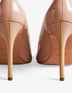 Ted Baker Cut-out Leather Heeled Courts 10 Ted Baker Cut-out Leather Heeled Courts -Dune Shop R04144944 NUDEPINK ALT03