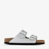 Birkenstock Arizona Two-strap Metallic Faux-leather Sandals -Dune Shop R04145651 SILVER M