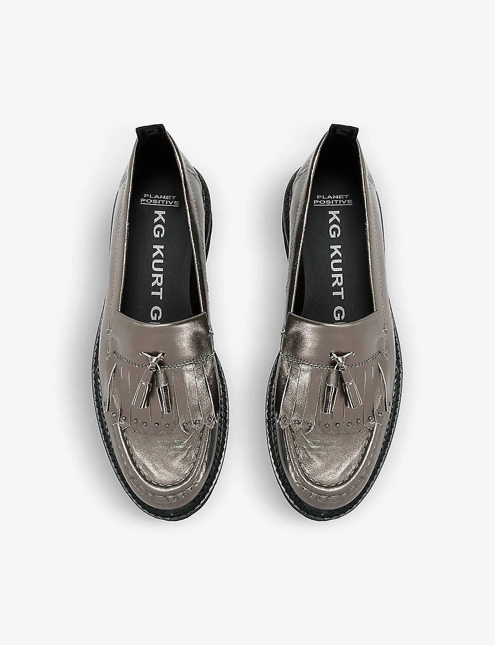 KG Kurt Geiger Margot Tassel-embellished Metallic-leather Loafers 4 KG Kurt Geiger Margot Tassel-embellished Metallic-leather Loafers - Image 2