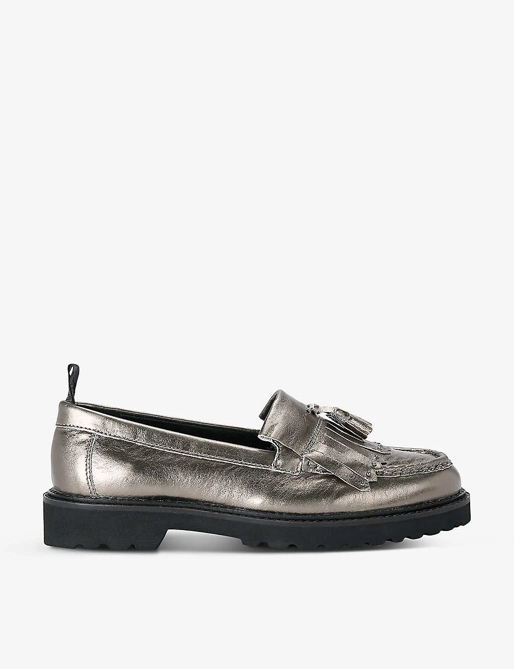 KG Kurt Geiger Margot Tassel-embellished Metallic-leather Loafers 3 KG Kurt Geiger Margot Tassel-embellished Metallic-leather Loafers