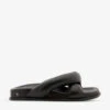 ANINE BING Kiva Criss-cross Leather Sliders -Dune Shop R04146356 BLACK M