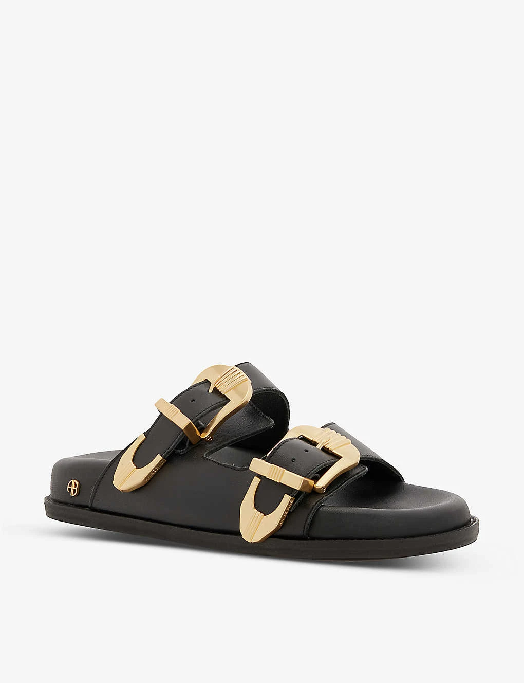 ANINE BING Waylon Double-strap Leather Sliders 5 ANINE BING Waylon Double-strap Leather Sliders - Image 3
