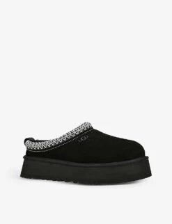 Ugg Tazz Platform Shearling-lined Suede Slippers 8 Ugg Tazz Platform Shearling-lined Suede Slippers -Dune Shop R04146457 BLACK ALT02