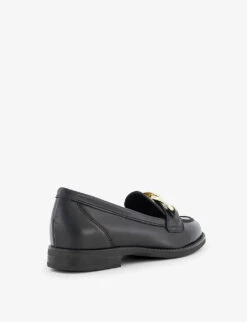 Dune Chain-detail Leather Loafers -Dune Shop R04146526 BLACKLEATHER ALT03