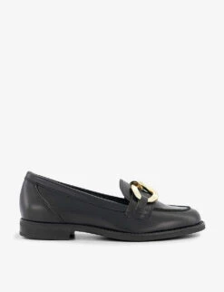 Dune Chain-detail Leather Loafers