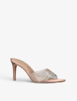 Carvela Lovebird Crystal-embellished Stiletto Vinyl Mules -Dune Shop R04147329 BLUSH ALT02