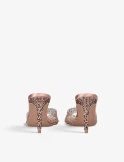 Carvela Lovebird Crystal-embellished Stiletto Vinyl Mules -Dune Shop R04147329 BLUSH ALT03