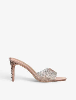 Carvela Lovebird Crystal-embellished Stiletto Vinyl Mules