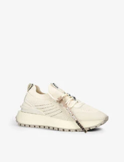 KG Kurt Geiger Lux Logo-band Knitted Low-top Trainers -Dune Shop R04148683 BONE ALT02