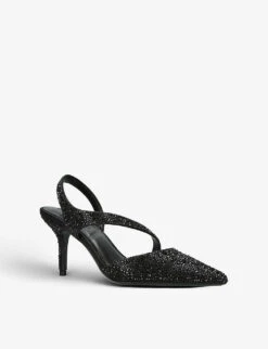 Carvela Symmetry Jewel-embellished Heeled Court Shoes -Dune Shop R04148729 BLACK ALT02