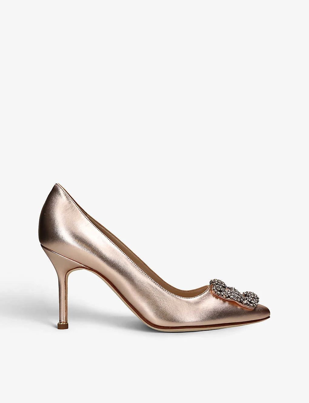 Manolo Blahnik Hangisi Crystal-embellished Leather Heeled Courts 3 Manolo Blahnik Hangisi Crystal-embellished Leather Heeled Courts
