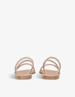 Ancient Greek Sandals Polytimi Crystal-embellished Leather Sandals -Dune Shop R04149688 PALEPINK ALT03