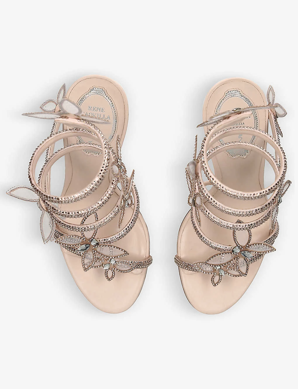 Margot Floral-embellished Satin Heeled Sandals 4 Margot Floral-embellished Satin Heeled Sandals - Image 2