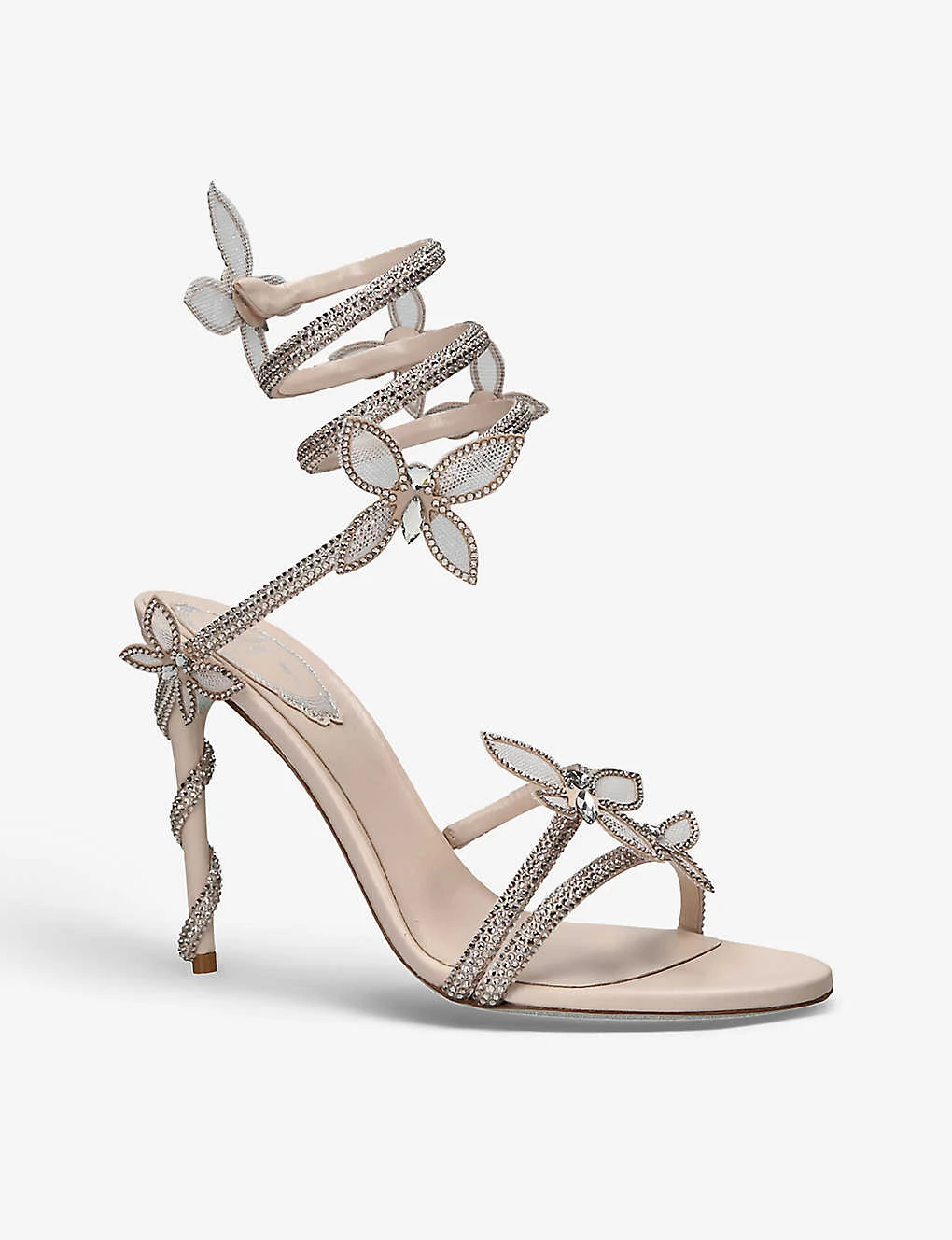 Margot Floral-embellished Satin Heeled Sandals 5 Margot Floral-embellished Satin Heeled Sandals - Image 3