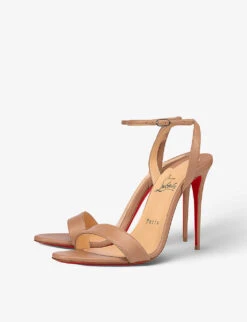 Christian Louboutin Loubigirl 100 Leather Heeled Sandals -Dune Shop R04152234 NUDE ALT02