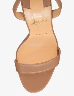 Christian Louboutin Loubigirl 100 Leather Heeled Sandals -Dune Shop R04152234 NUDE ALT03