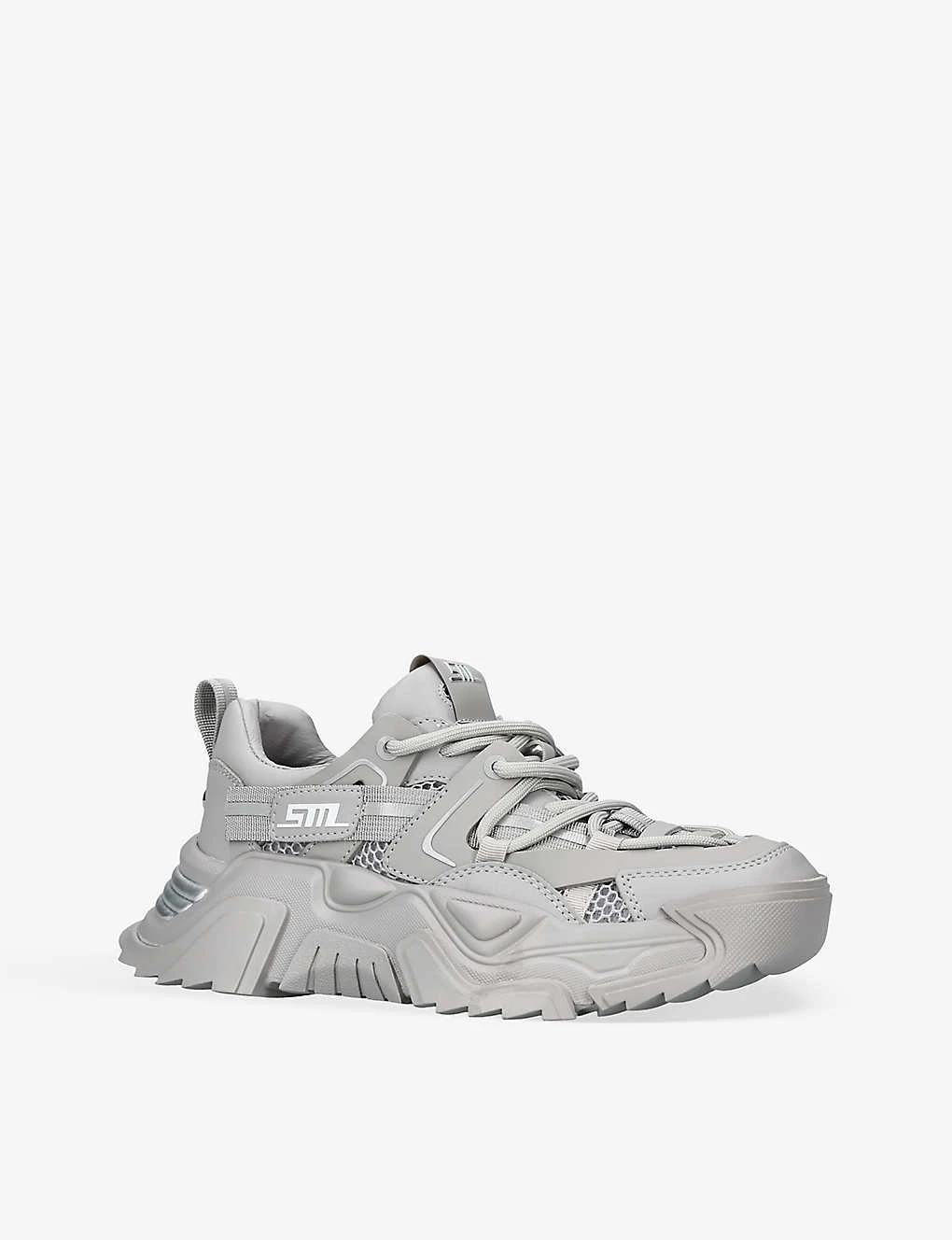 Steve Madden Kingdom Mesh-panel Chunky-sole Faux-leather Trainers 5 Steve Madden Kingdom Mesh-panel Chunky-sole Faux-leather Trainers - Image 3
