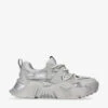 Steve Madden Kingdom Mesh-panel Chunky-sole Faux-leather Trainers -Dune Shop R04153029 SILVERCOM M