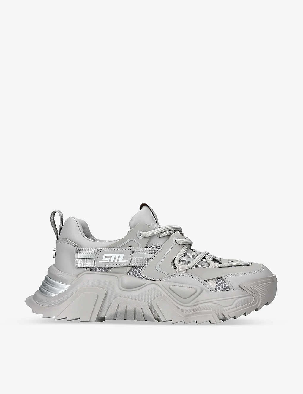 Steve Madden Kingdom Mesh-panel Chunky-sole Faux-leather Trainers 3 Steve Madden Kingdom Mesh-panel Chunky-sole Faux-leather Trainers