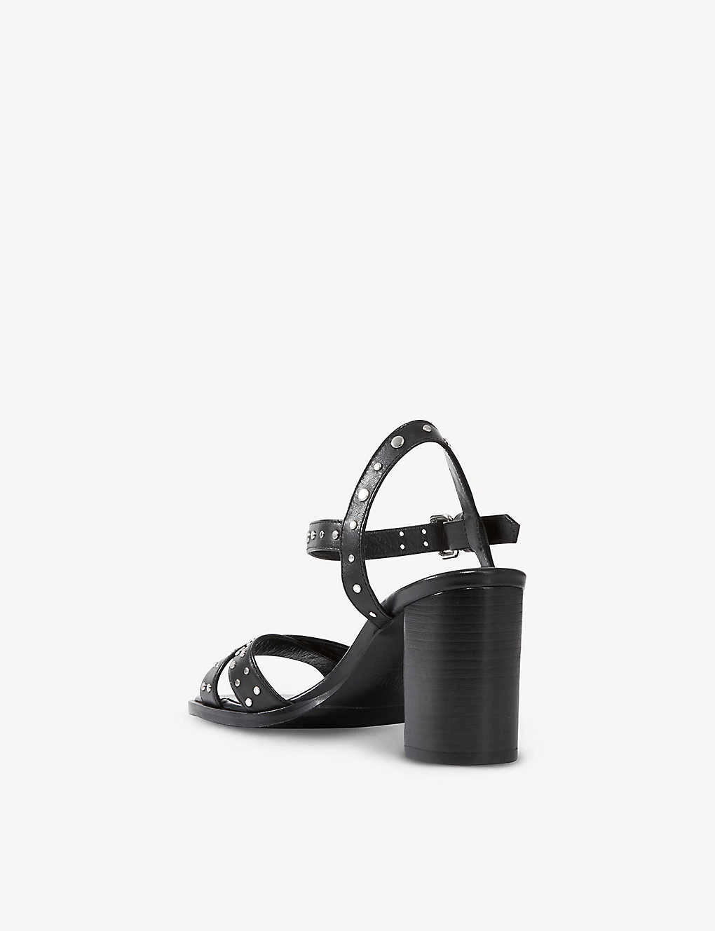 THE KOOPLES Stud-embellished Heeled Leather Sandals 4 THE KOOPLES Stud-embellished Heeled Leather Sandals - Image 2