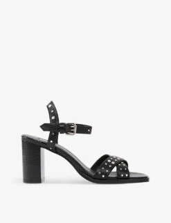 THE KOOPLES Stud-embellished Heeled Leather Sandals