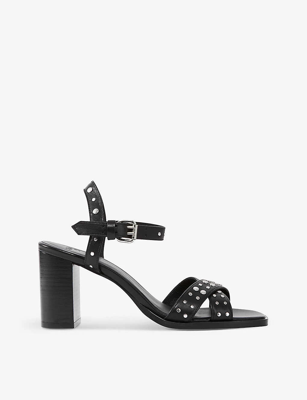 THE KOOPLES Stud-embellished Heeled Leather Sandals 3 THE KOOPLES Stud-embellished Heeled Leather Sandals
