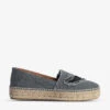 Zadig & Voltaire Zadig Wing-embroidered Canvas Espadrilles -Dune Shop R04153967 NOIR M