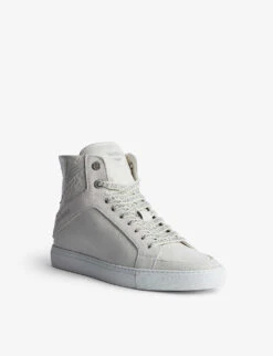 Zadig & Voltaire ZV1747 High Flash Leather High-top Trainers -Dune Shop R04153969 BLANC ALT02